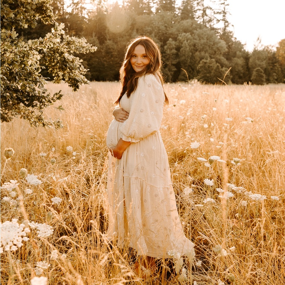 Free People - 
Dahlia Embroidered Maxi Dress